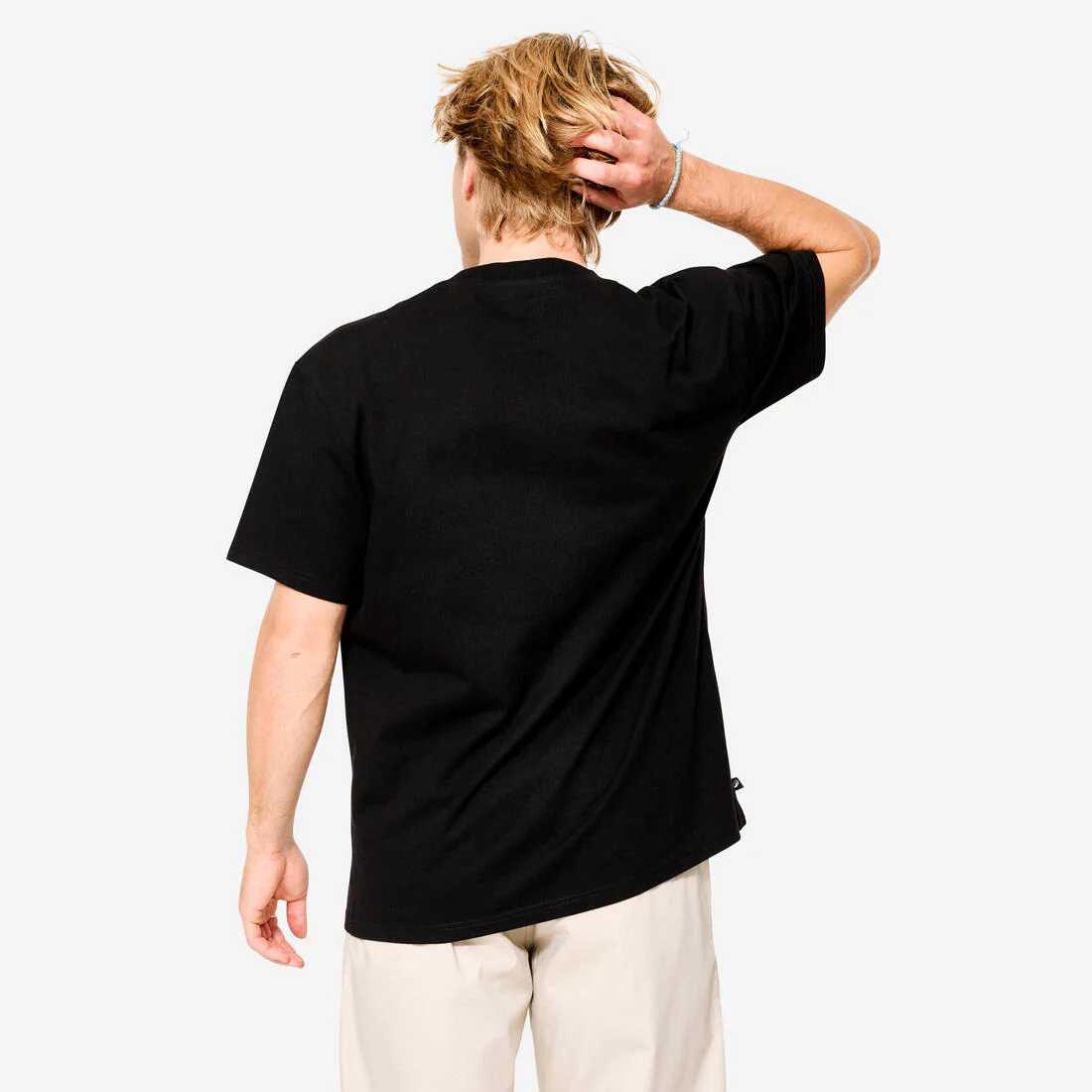 Playera de skateboarding de manga corta blanca TS500 - Image 8