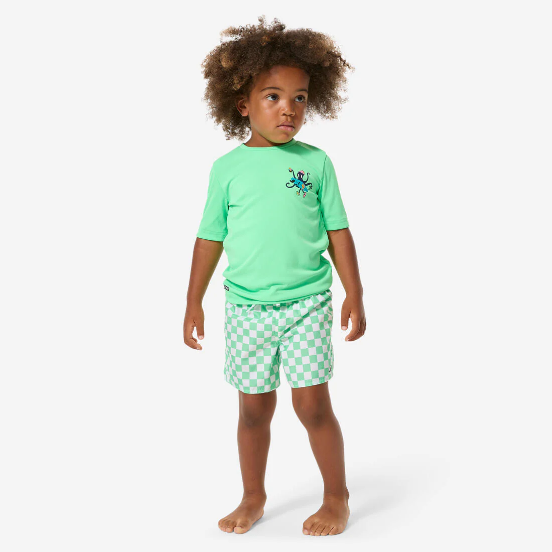Playera de surf anti-UV azul cielo para niños Kid100