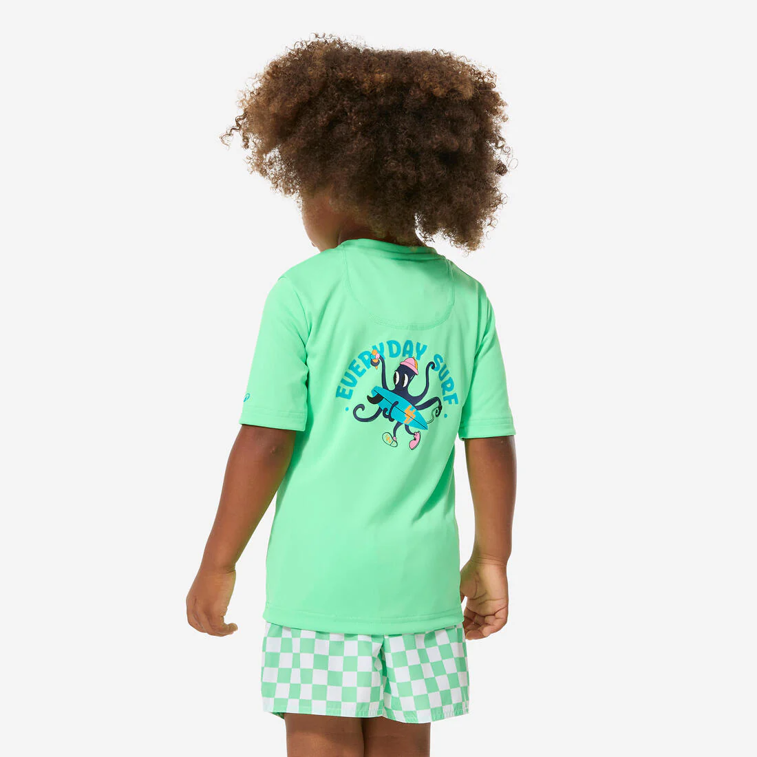 Playera de surf anti-UV azul cielo para niños Kid100 - Image 12