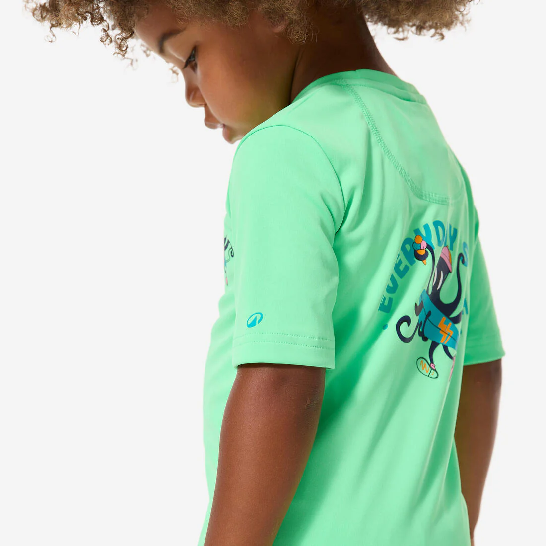 Playera de surf anti-UV azul cielo para niños Kid100 - Image 13