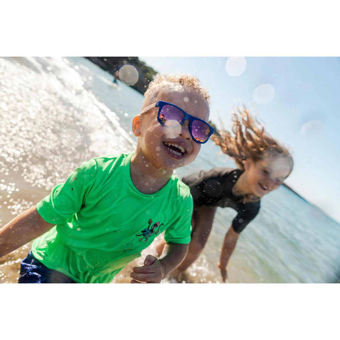 Playera de surf anti-UV azul cielo para niños Kid100 - Image 20