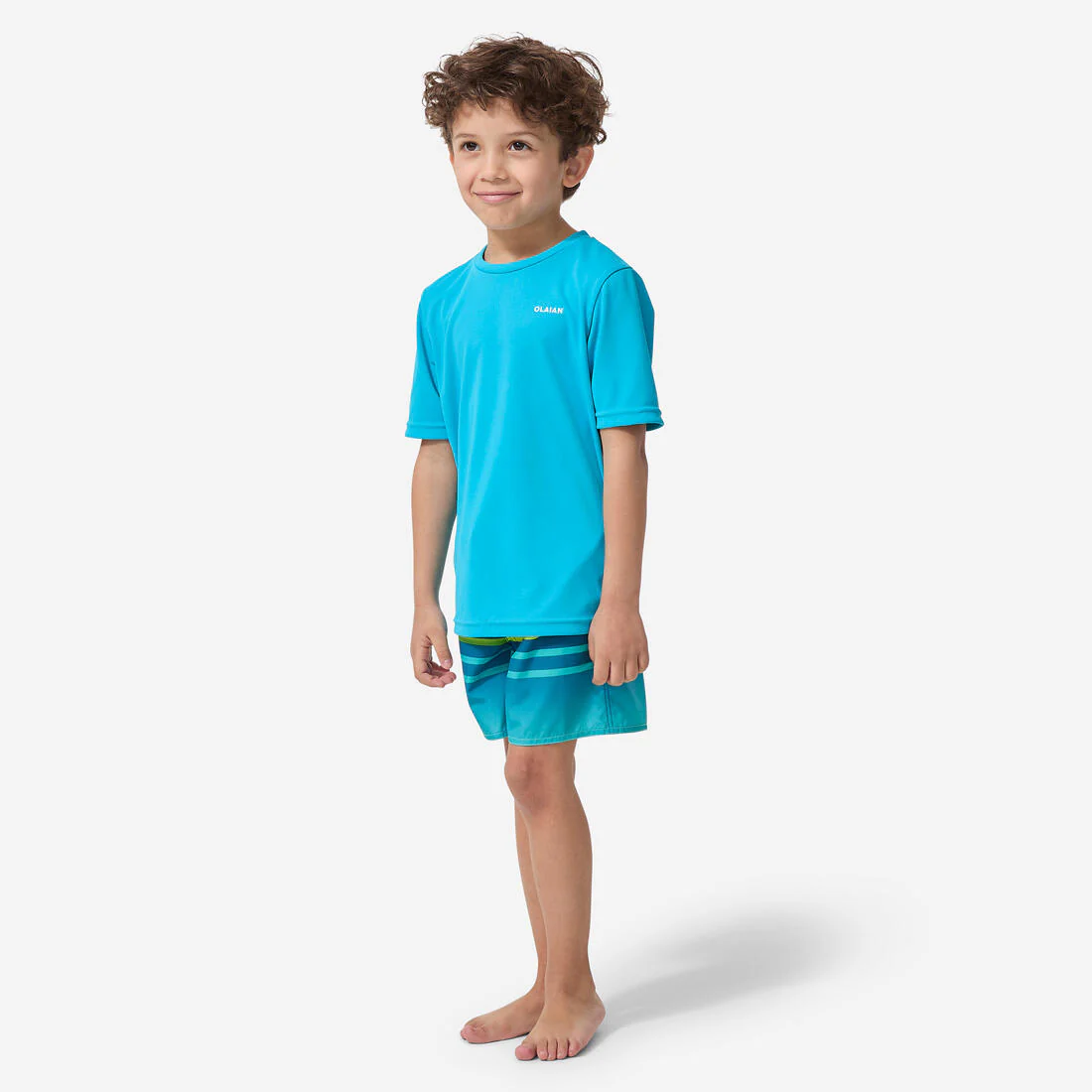 Playera de surf anti-UV azul cielo para niños Kid100 - Image 5