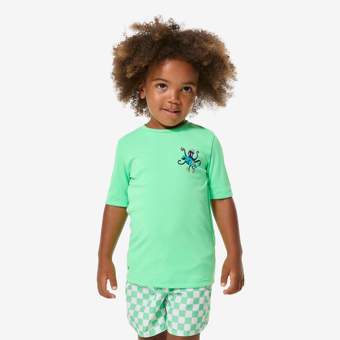Playera de surf anti-UV azul cielo para niños Kid100 - Image 8