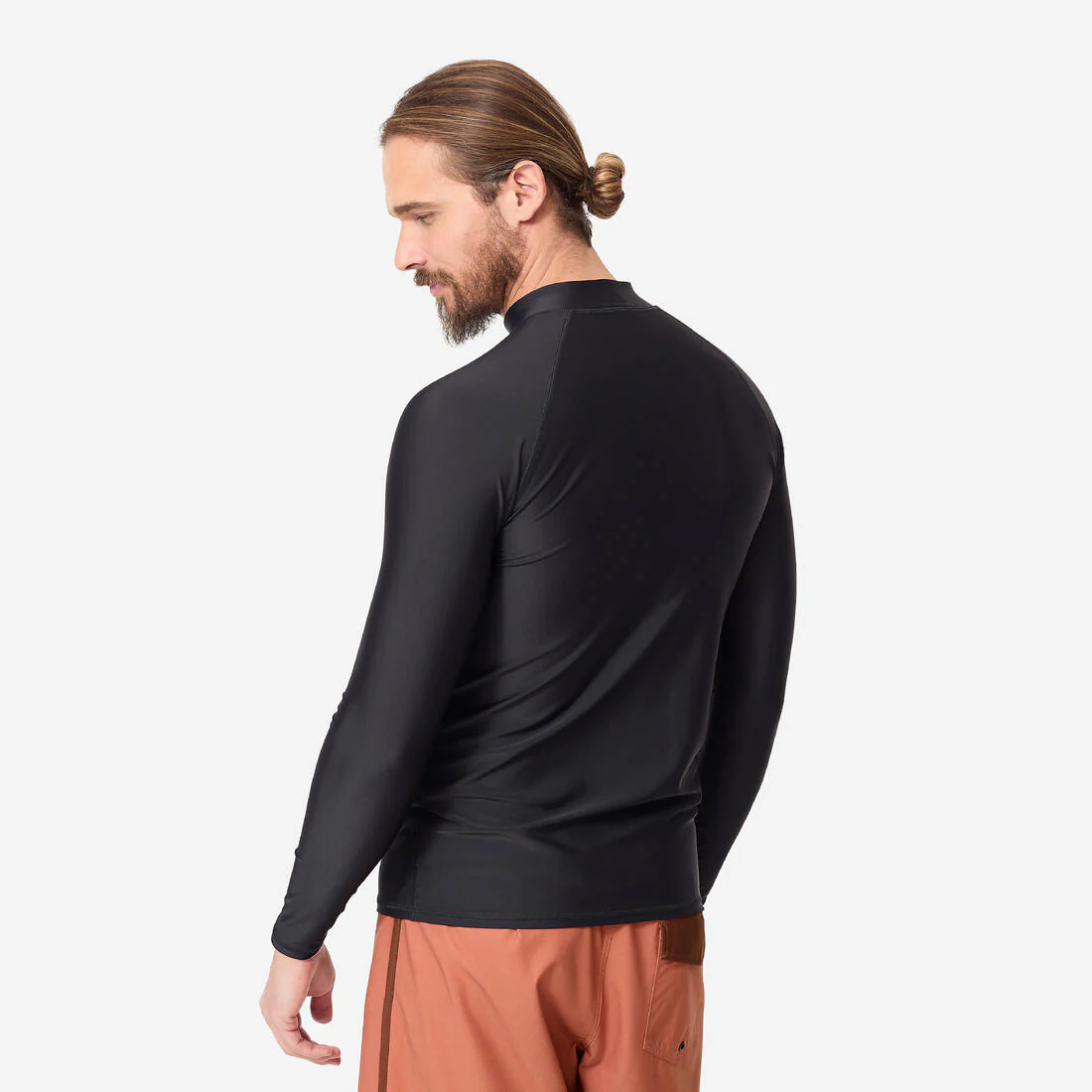 Playera de surf anti-UV con UPF50+ con cierre negra para hombre 500 - Image 4