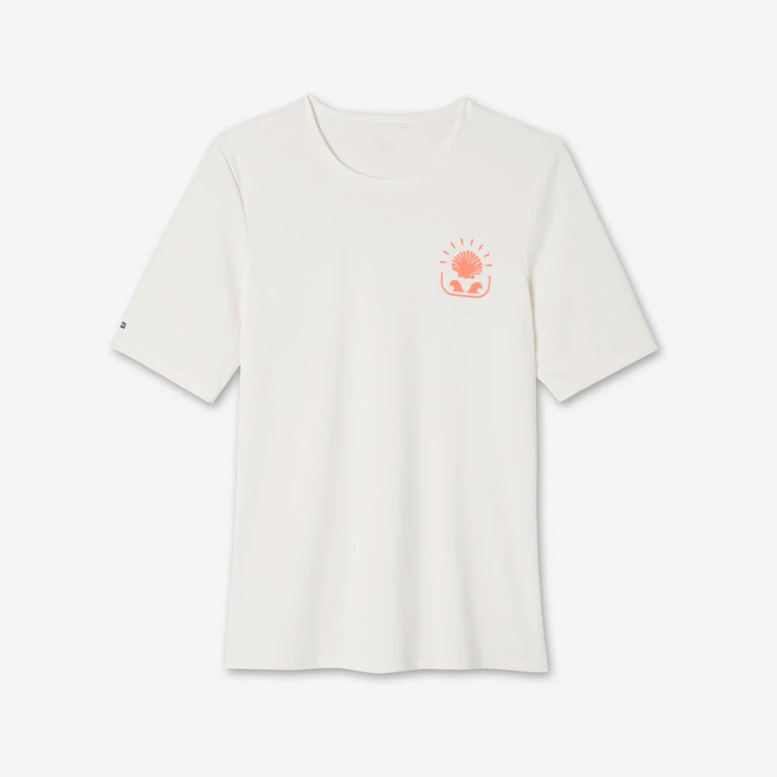 Playera de surf anti-UV con UPF50+ de manga corta beige para mujer Malou - Image 26