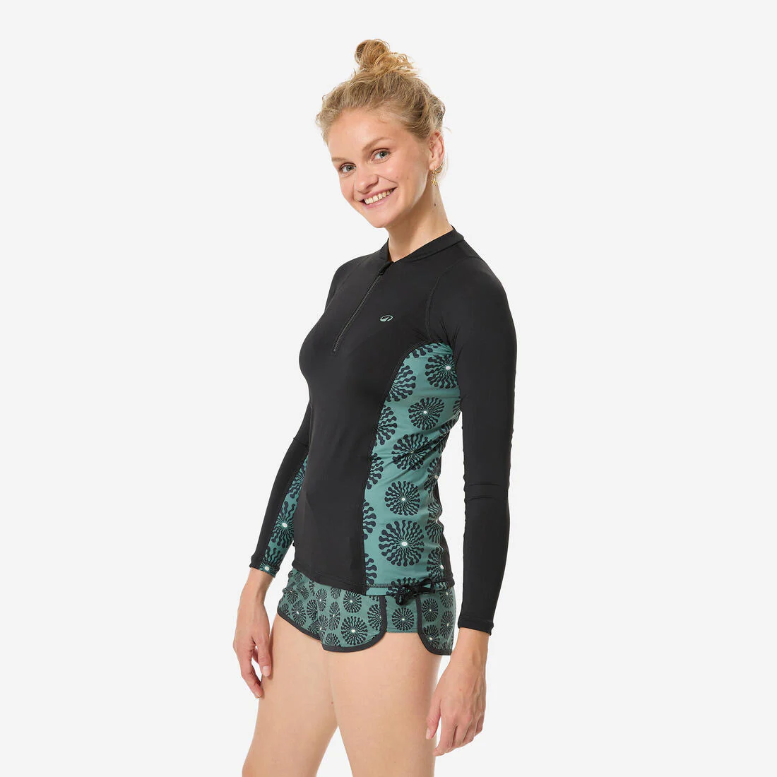 Playera de surf anti-UV de manga corta blanca para mujer 500 Belly - Image 10