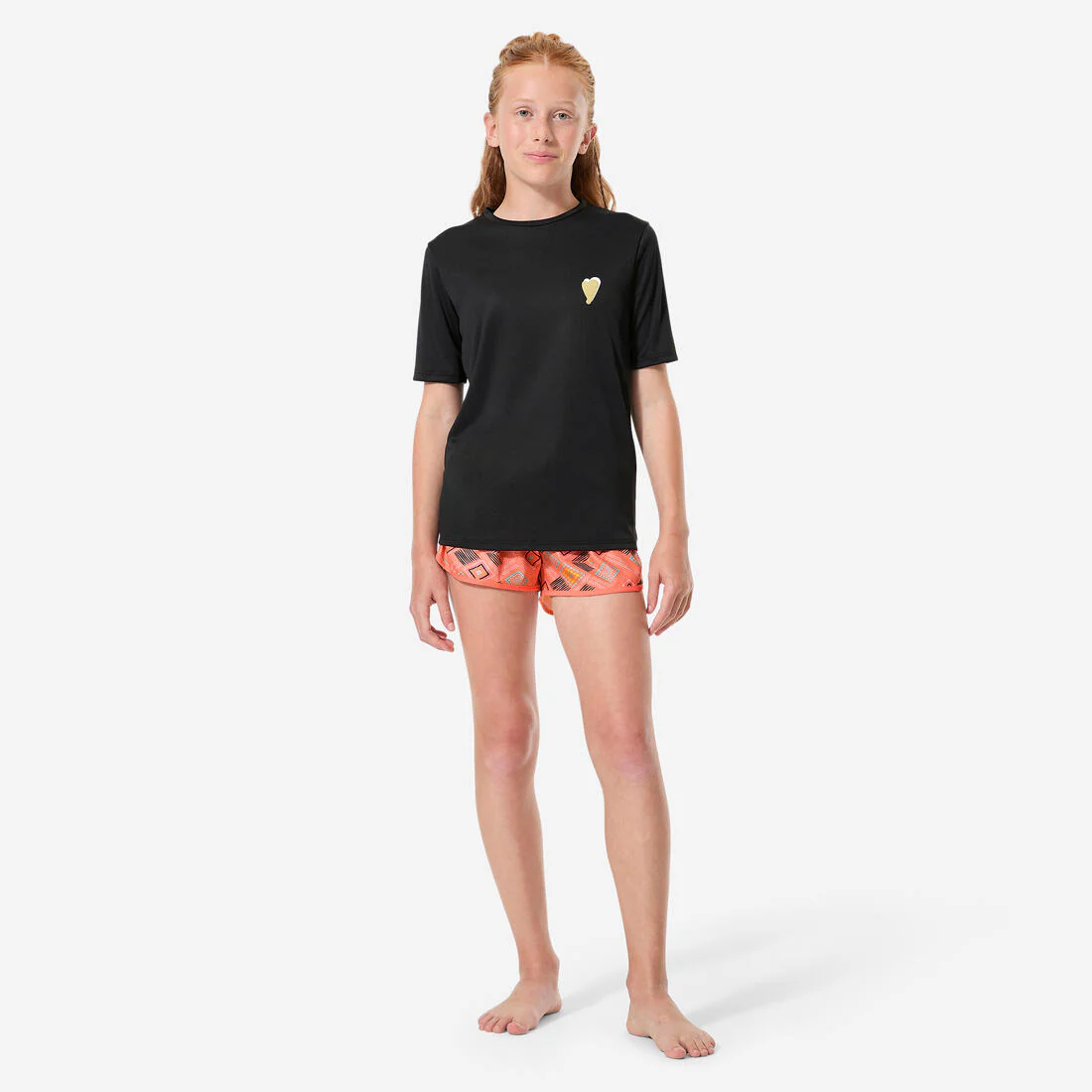 Playera de surf anti-UV de manga corta blanco con para niños 100 - Image 13