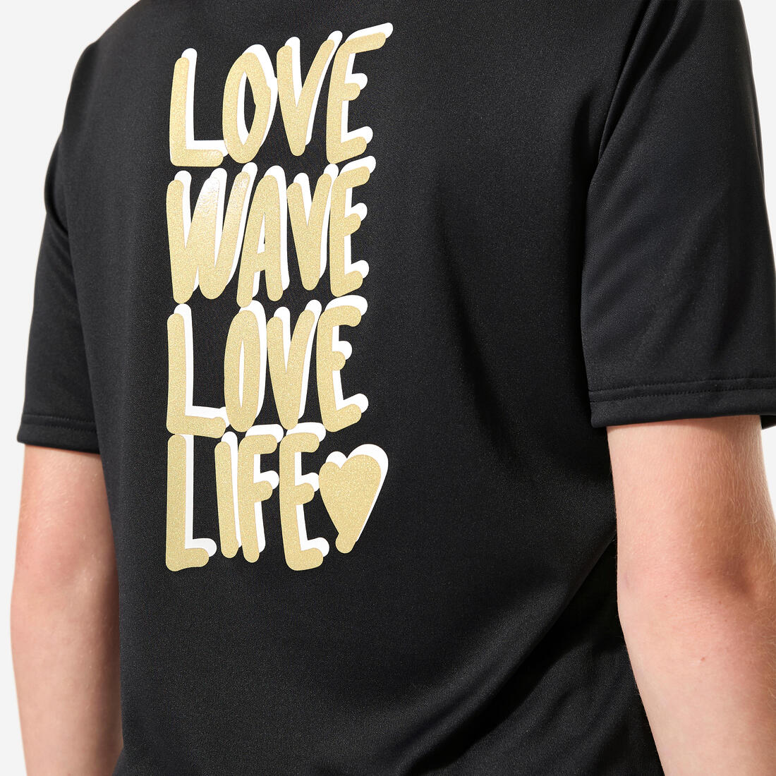 Playera de surf anti-UV de manga corta blanco con para niños 100 - Image 17