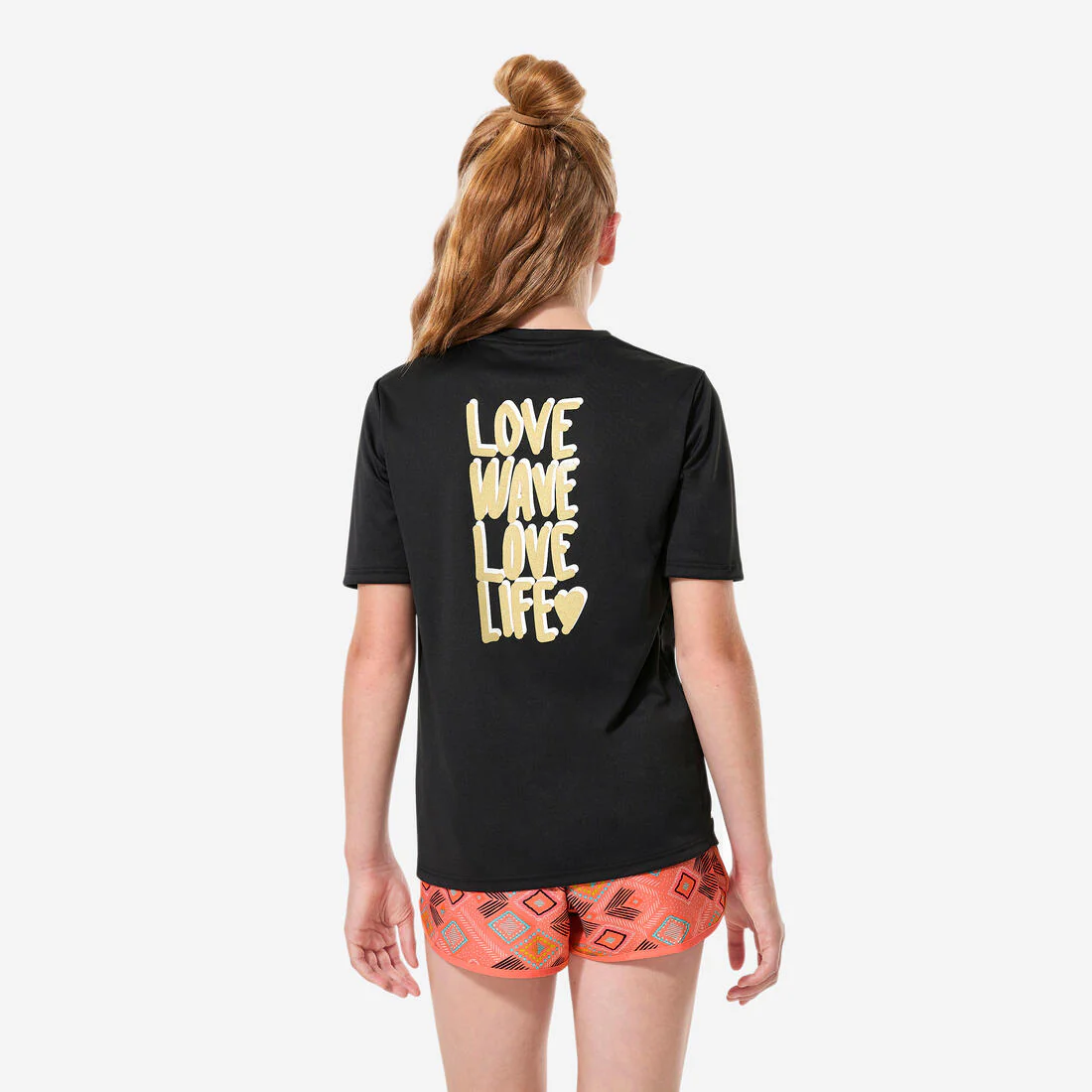 Playera de surf anti-UV de manga corta blanco con para niños 100 - Image 3