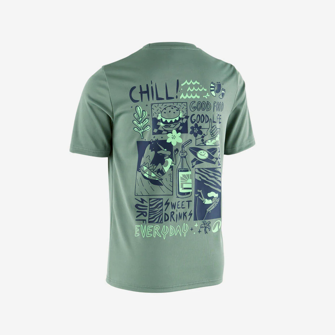 Playera de surf anti-UV de manga corta blanco con para niños 100 - Image 42