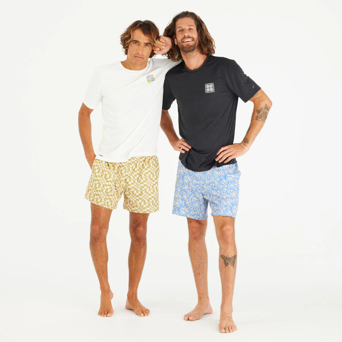 Playera de surf anti-UV de manga corta con estampado para hombre - Image 10