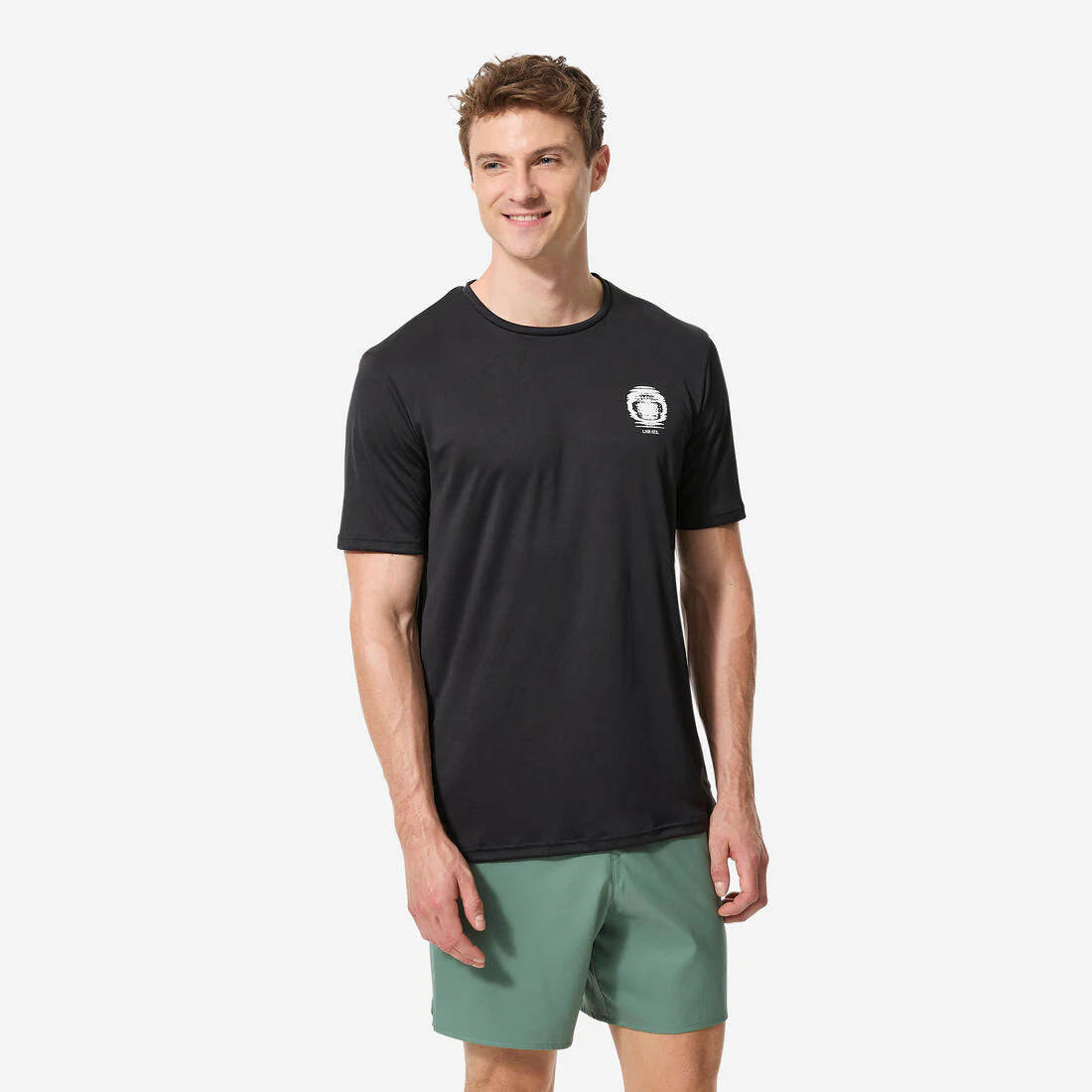 Playera de surf anti-UV de manga corta con estampado para hombre - Image 12