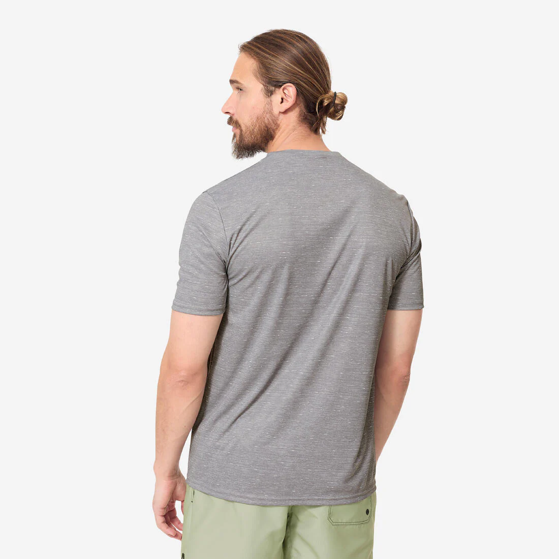 Playera de surf anti-UV de manga corta con estampado para hombre - Image 14