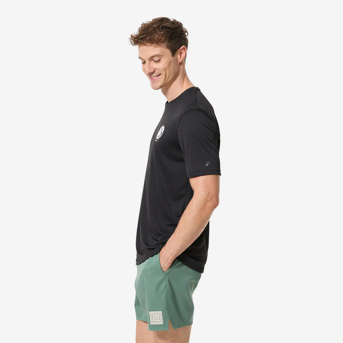 Playera de surf anti-UV de manga corta con estampado para hombre - Image 16