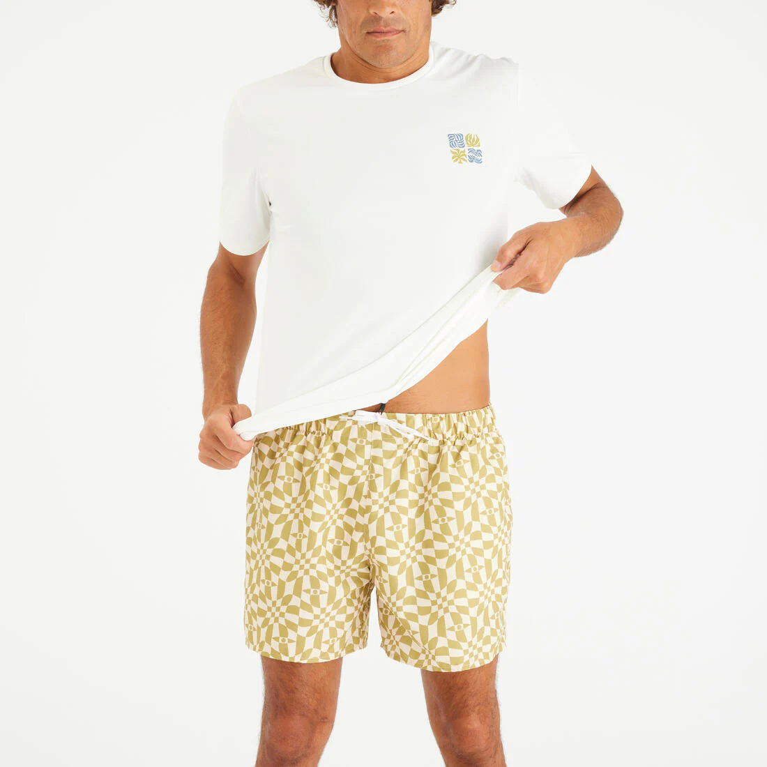 Playera de surf anti-UV de manga corta con estampado para hombre - Image 17