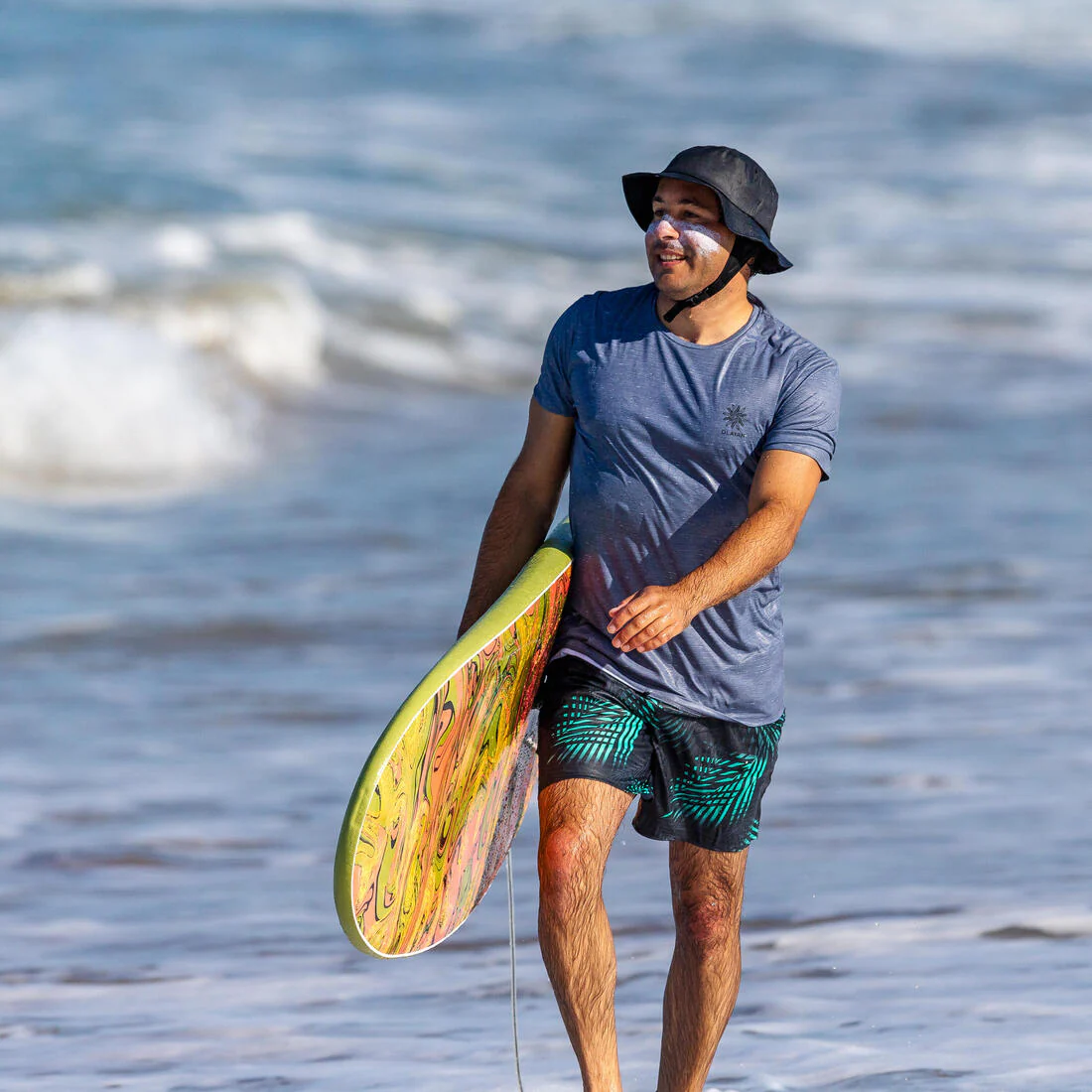 Playera de surf anti-UV de manga corta con estampado para hombre - Image 27