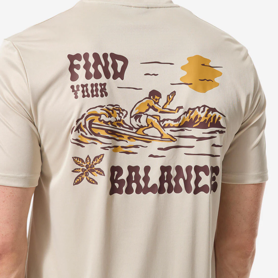 Playera de surf anti-UV de manga corta con estampado para hombre - Image 28