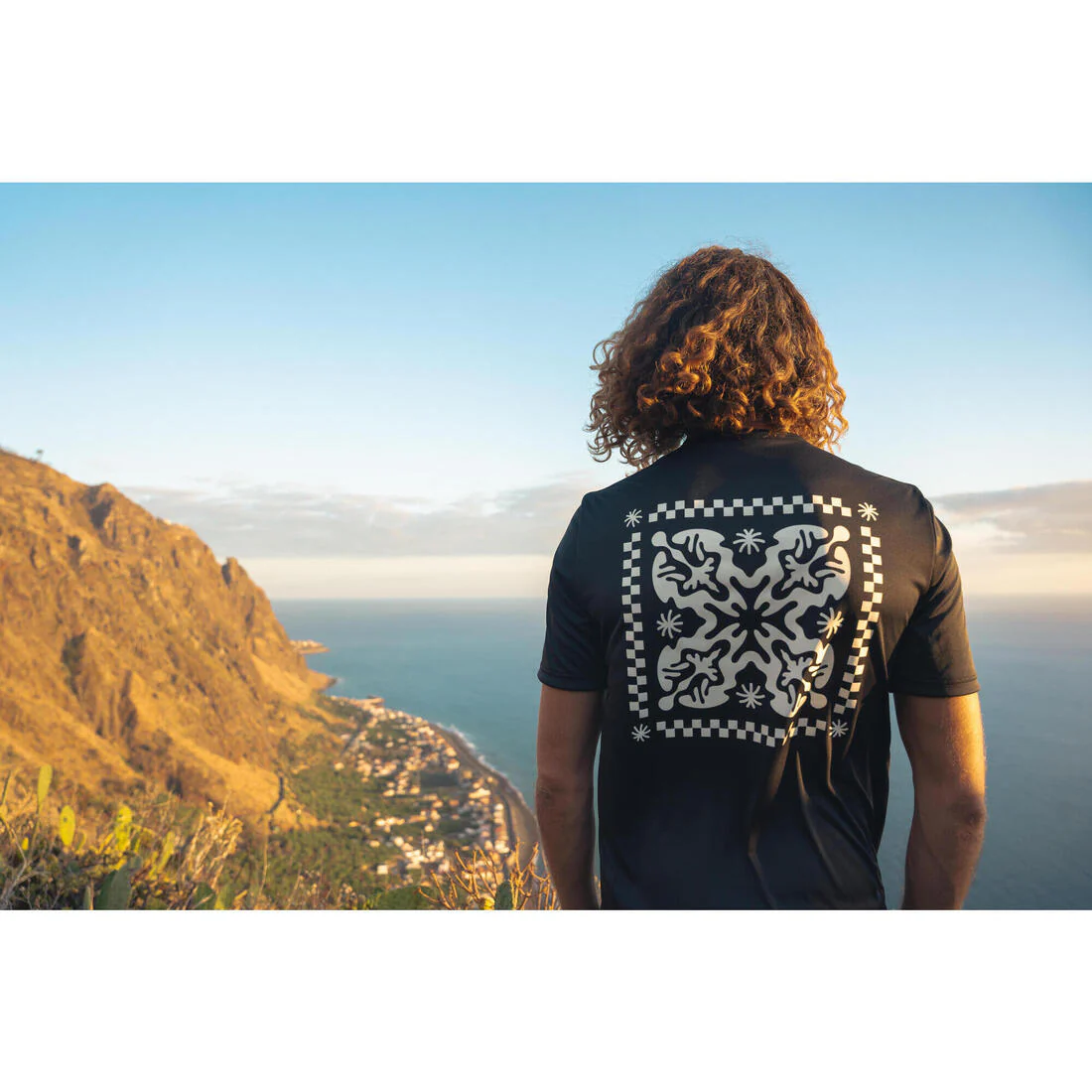 Playera de surf anti-UV de manga corta con estampado para hombre - Image 37