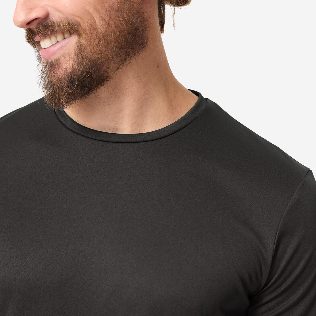 Playera de surf anti-UV de manga corta negra para hombre - Image 11