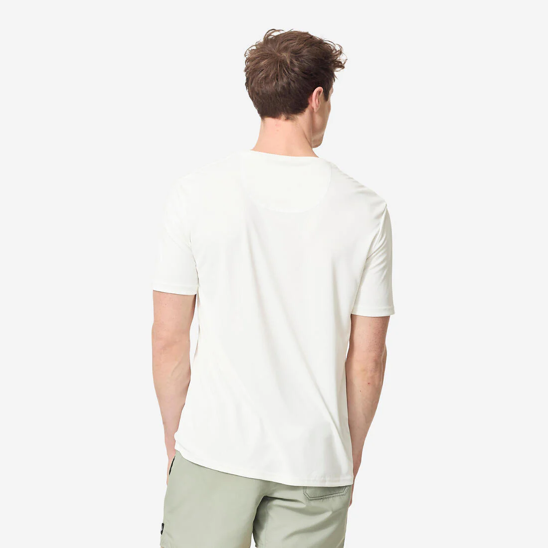 Playera de surf anti-UV de manga corta negra para hombre - Image 7
