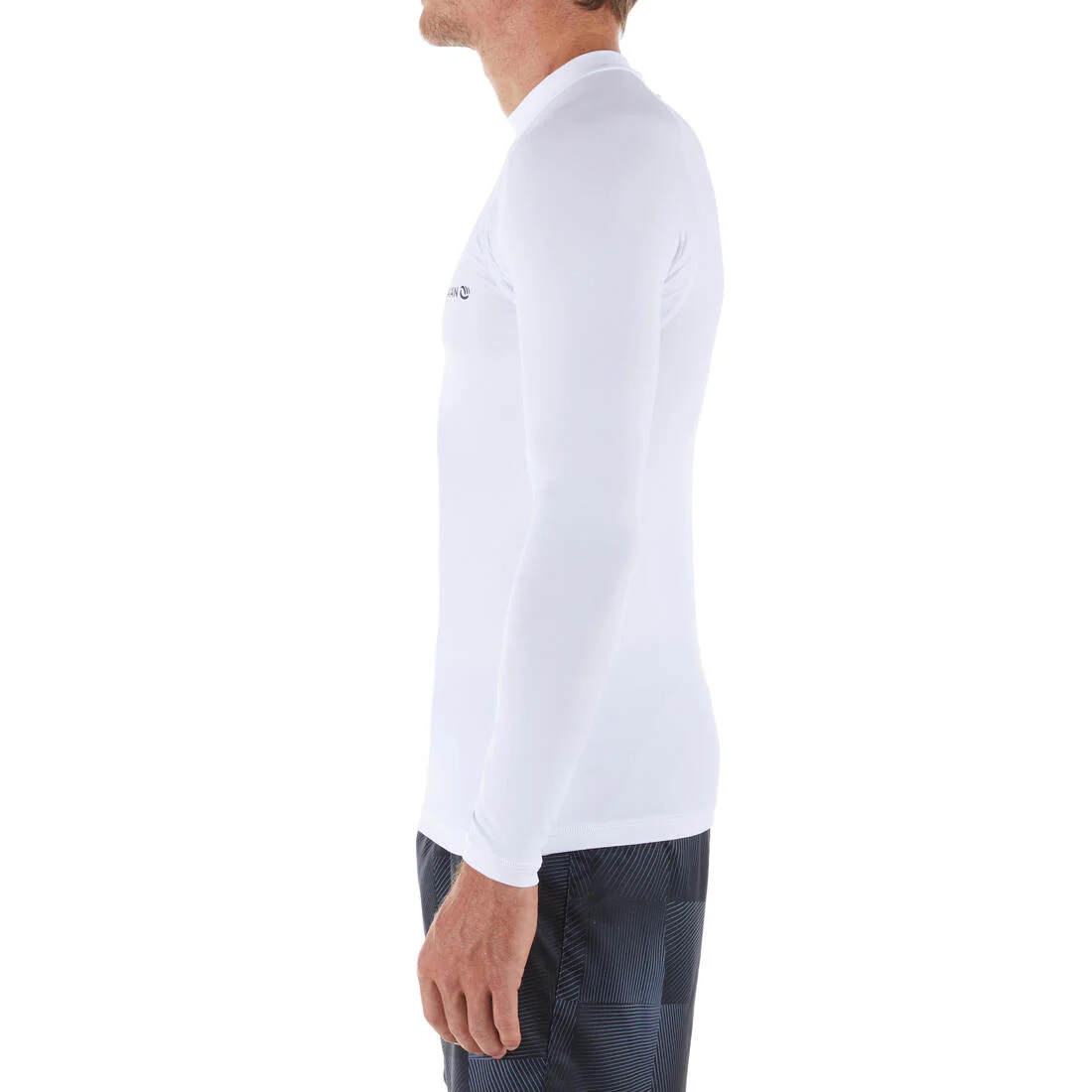 Playera de surf anti-UV de manga larga blanca para hombre 100 - Image 10