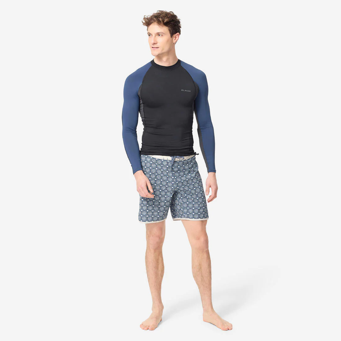 Playera de surf anti-UV de manga larga negra para hombre 500 - Image 3