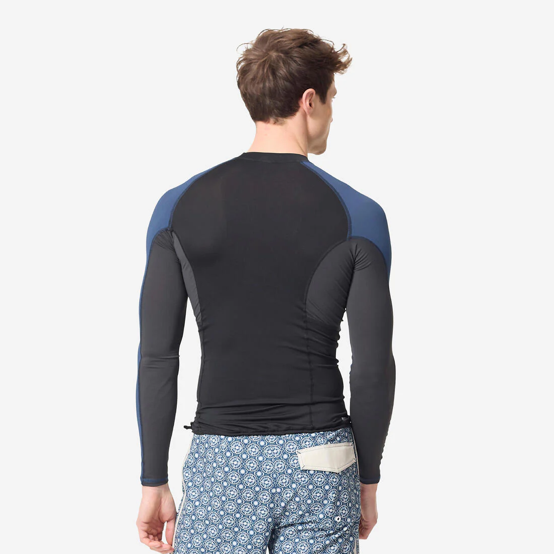Playera de surf anti-UV de manga larga negra para hombre 500 - Image 7