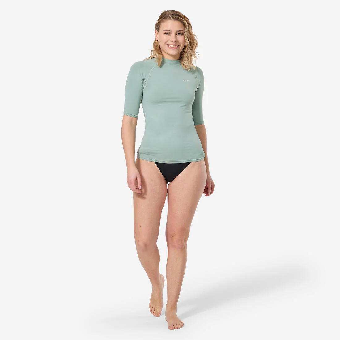 Playera de surf anti-UV de marga corta para mujer 100 - Image 5