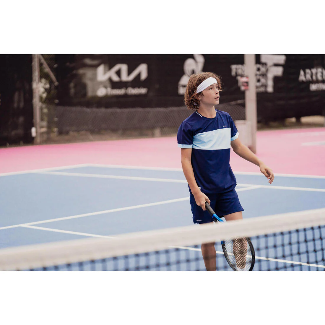 Playera de tenis azul oscuro para niños DRY TTS - Image 4