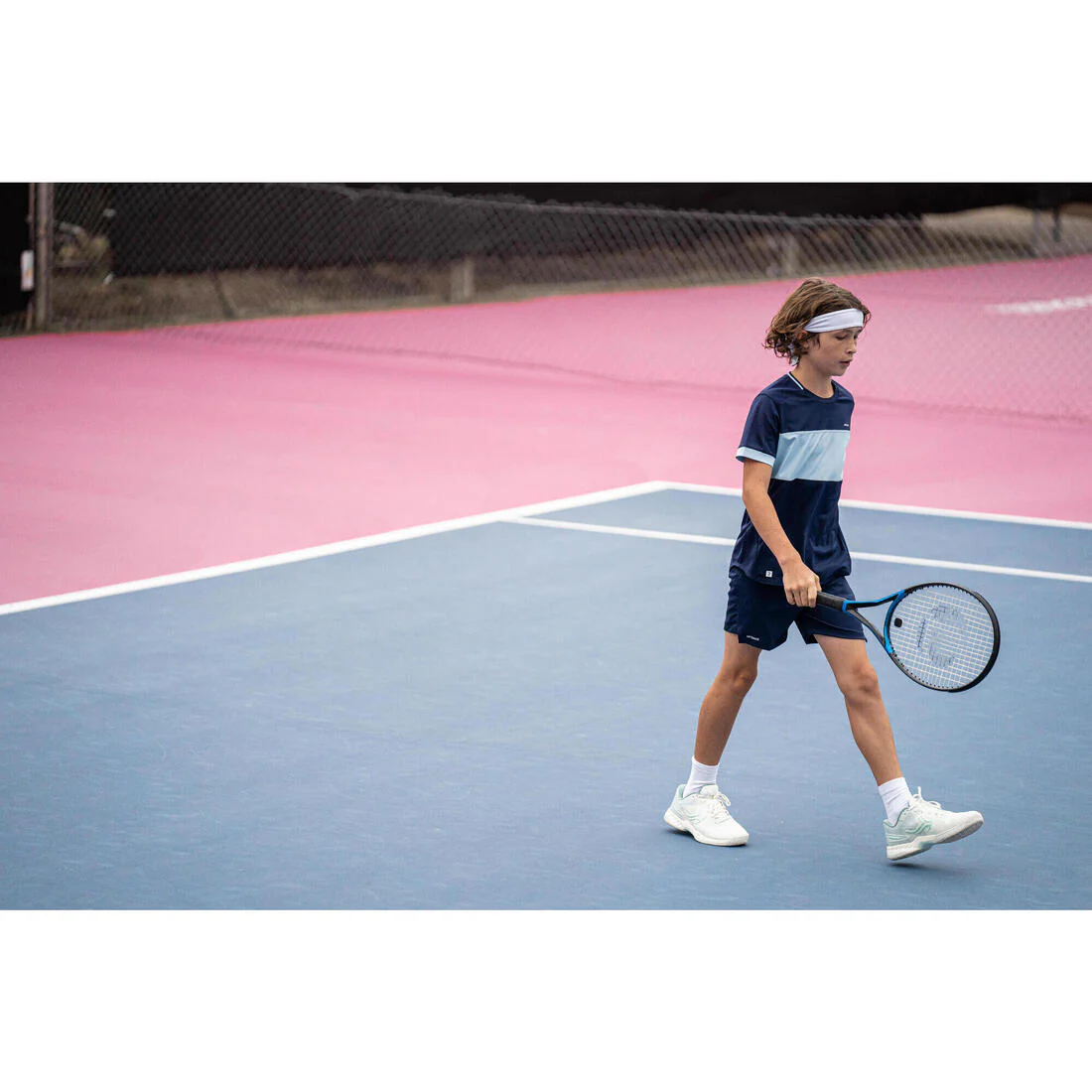 Playera de tenis azul oscuro para niños DRY TTS - Image 7