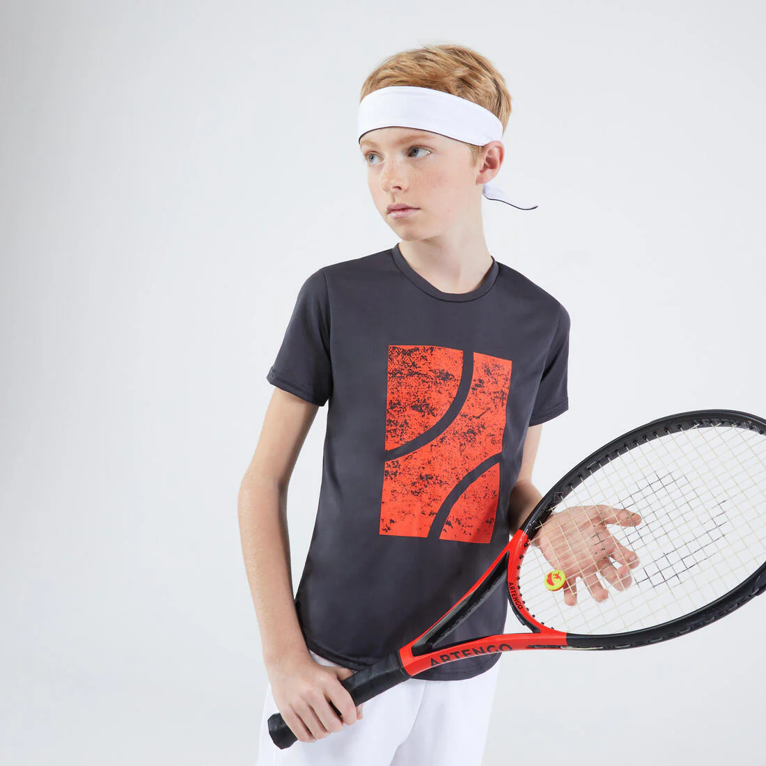 Playera de tenis blanca para niños TTS Essentiel Tennis is in the Air - Image 5