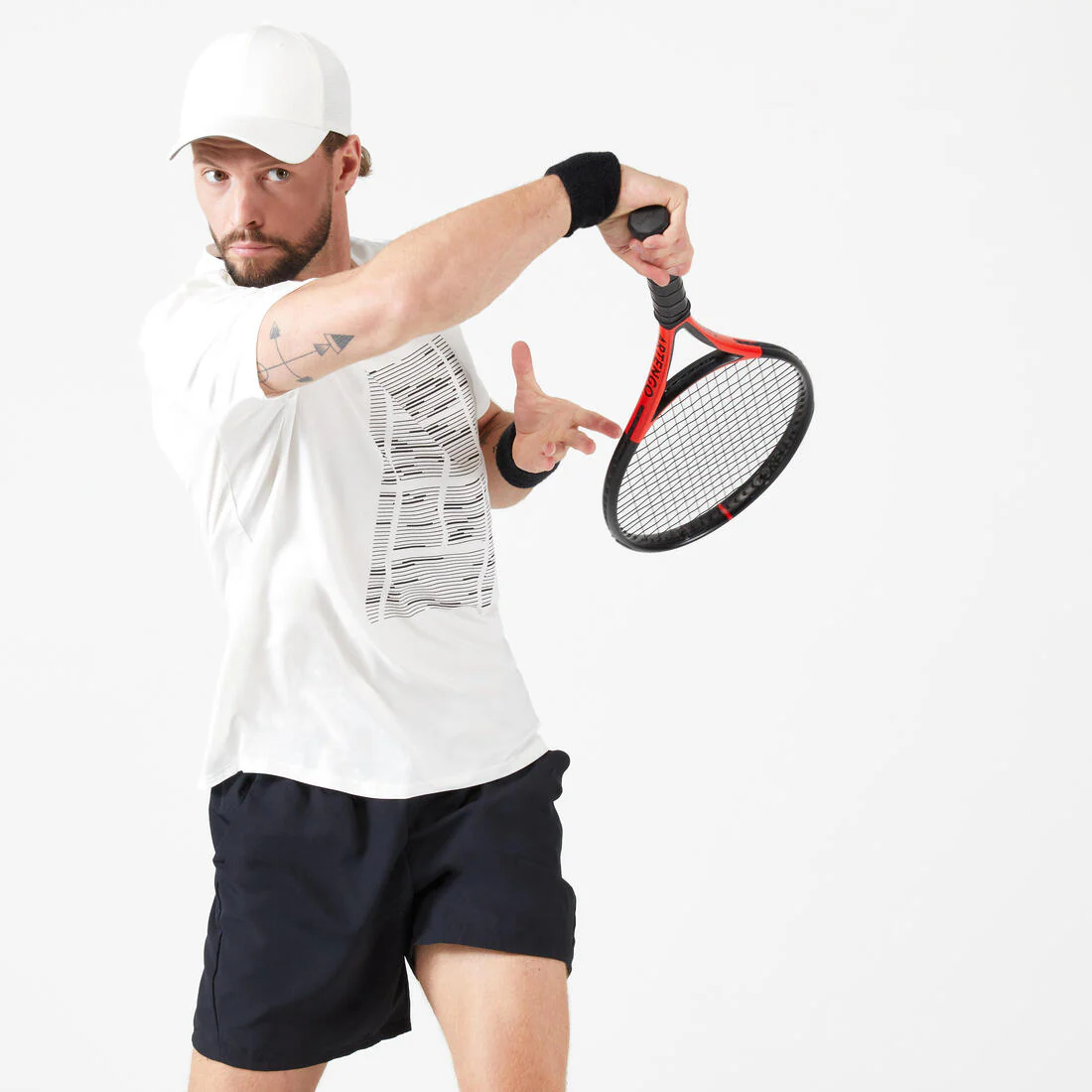 Playera de tenis blanco roto para hombre TTS Soft