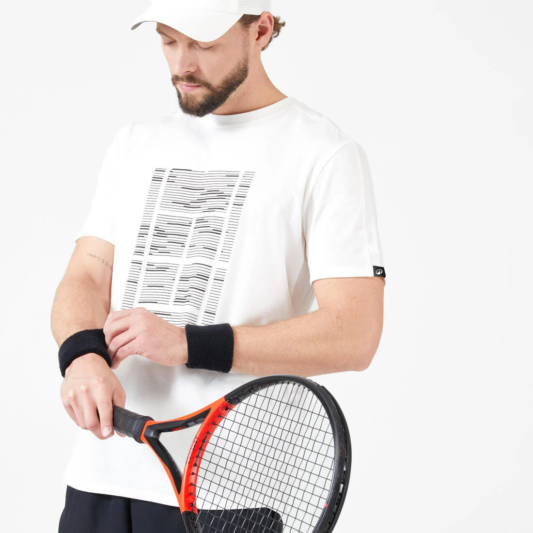 Playera de tenis blanco roto para hombre TTS Soft - Image 3