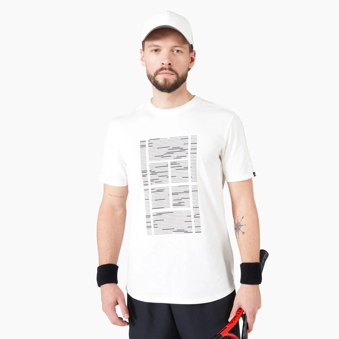 Playera de tenis blanco roto para hombre TTS Soft - Image 4