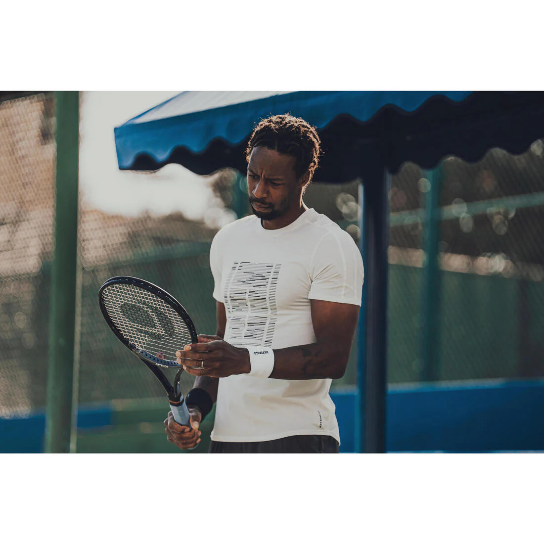 Playera de tenis blanco roto para hombre TTS Soft - Image 9