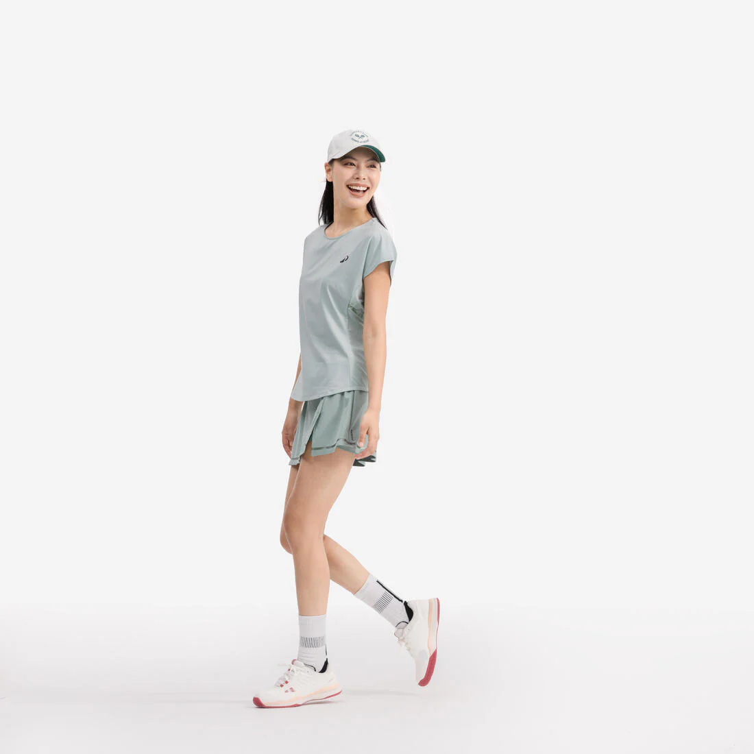 Playera de tenis con cuello redondo para mujer - Dry soft - Dry 500 - Image 7