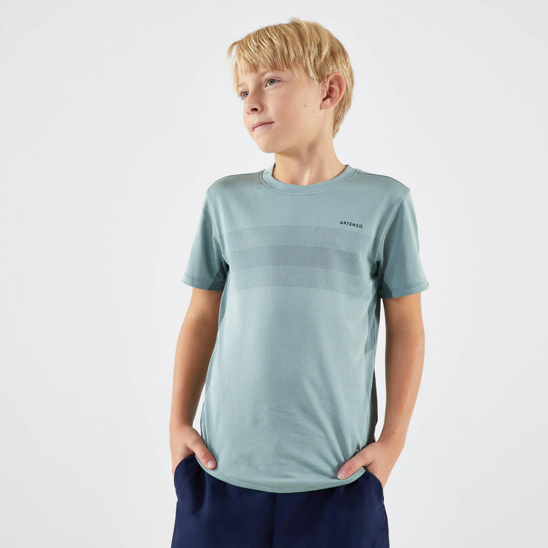 Playera de tenis Junior Light verde esmerilado - Image 2