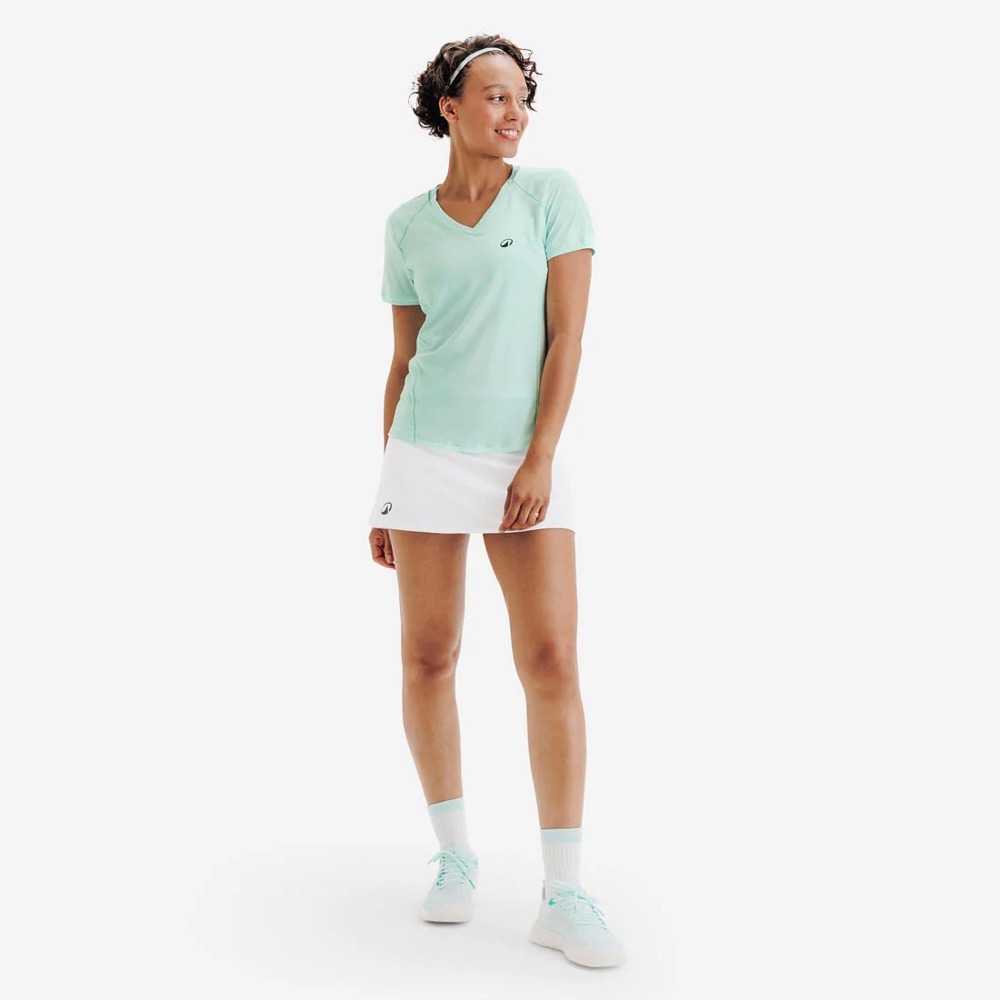 Playera de tenis transpirable con cuello V para mujer Dry - Image 3