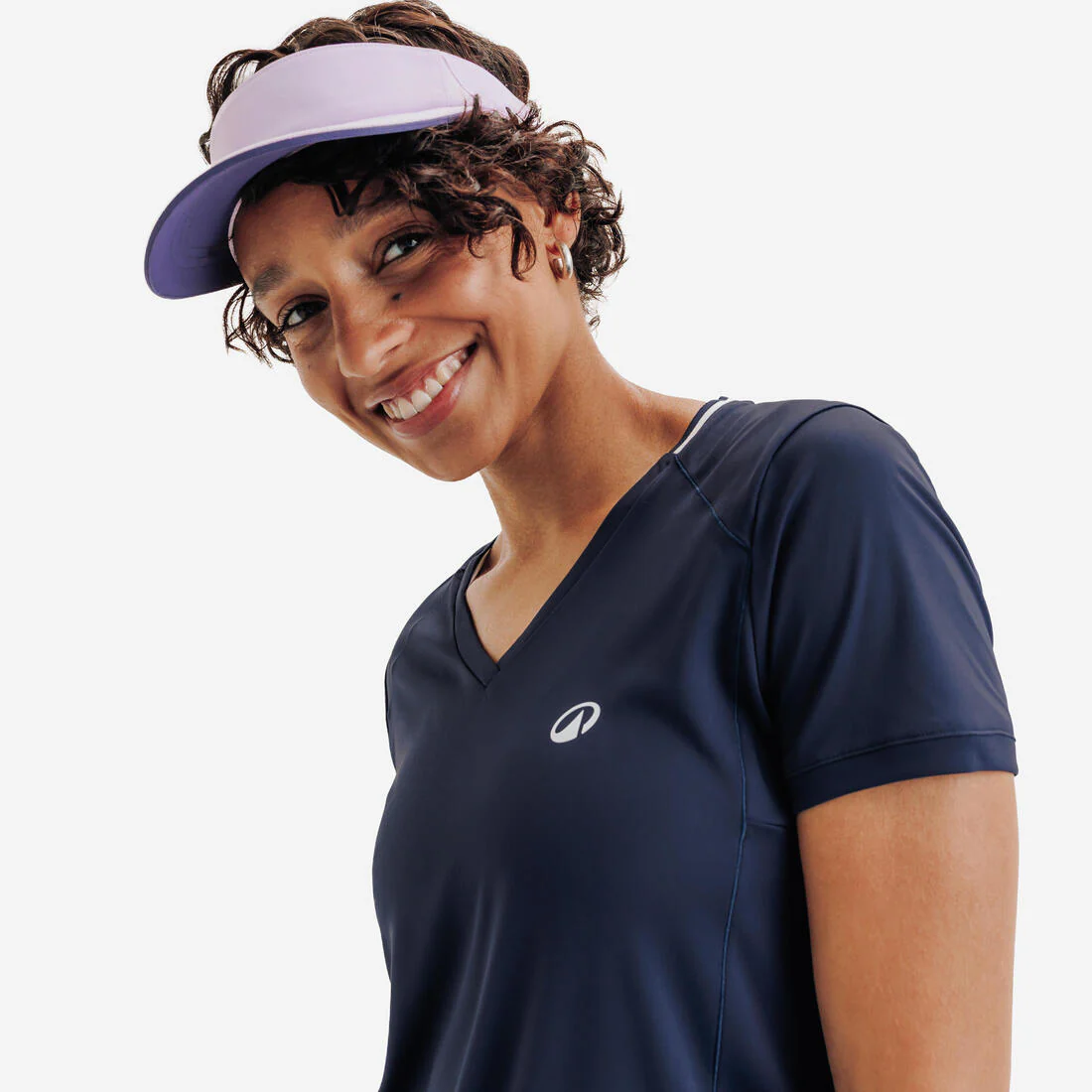 Playera de tenis transpirable con cuello V para mujer Dry - Image 5