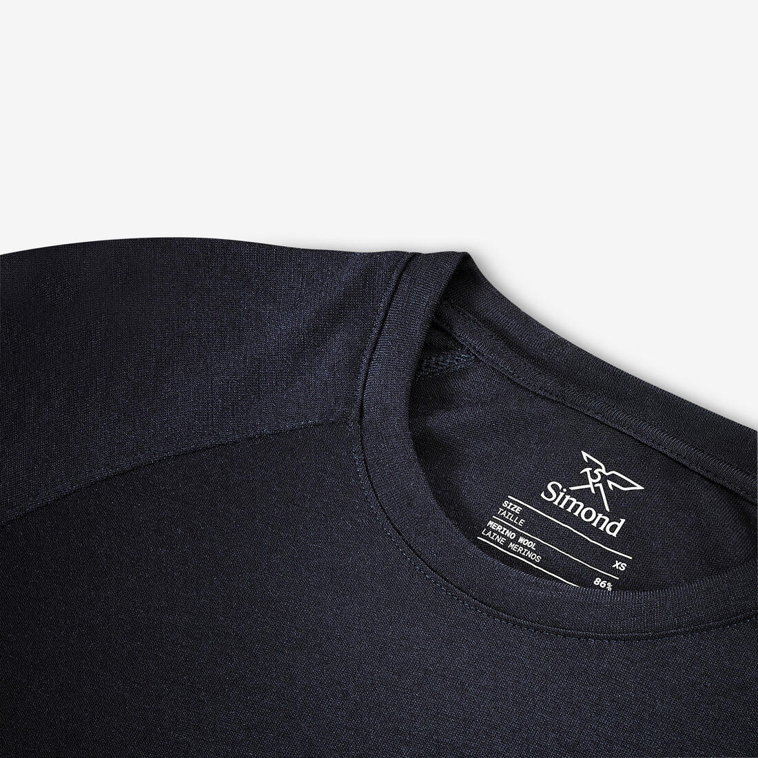 Playera de trekking de manga larga de lana merino azul para mujer Merino Resist - Image 6