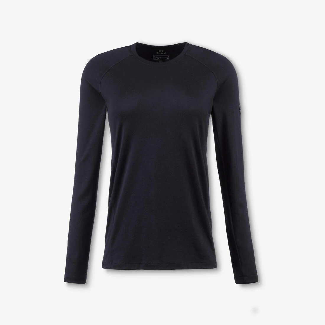 Playera de trekking de manga larga de lana merino azul para mujer Merino Resist - Image 8