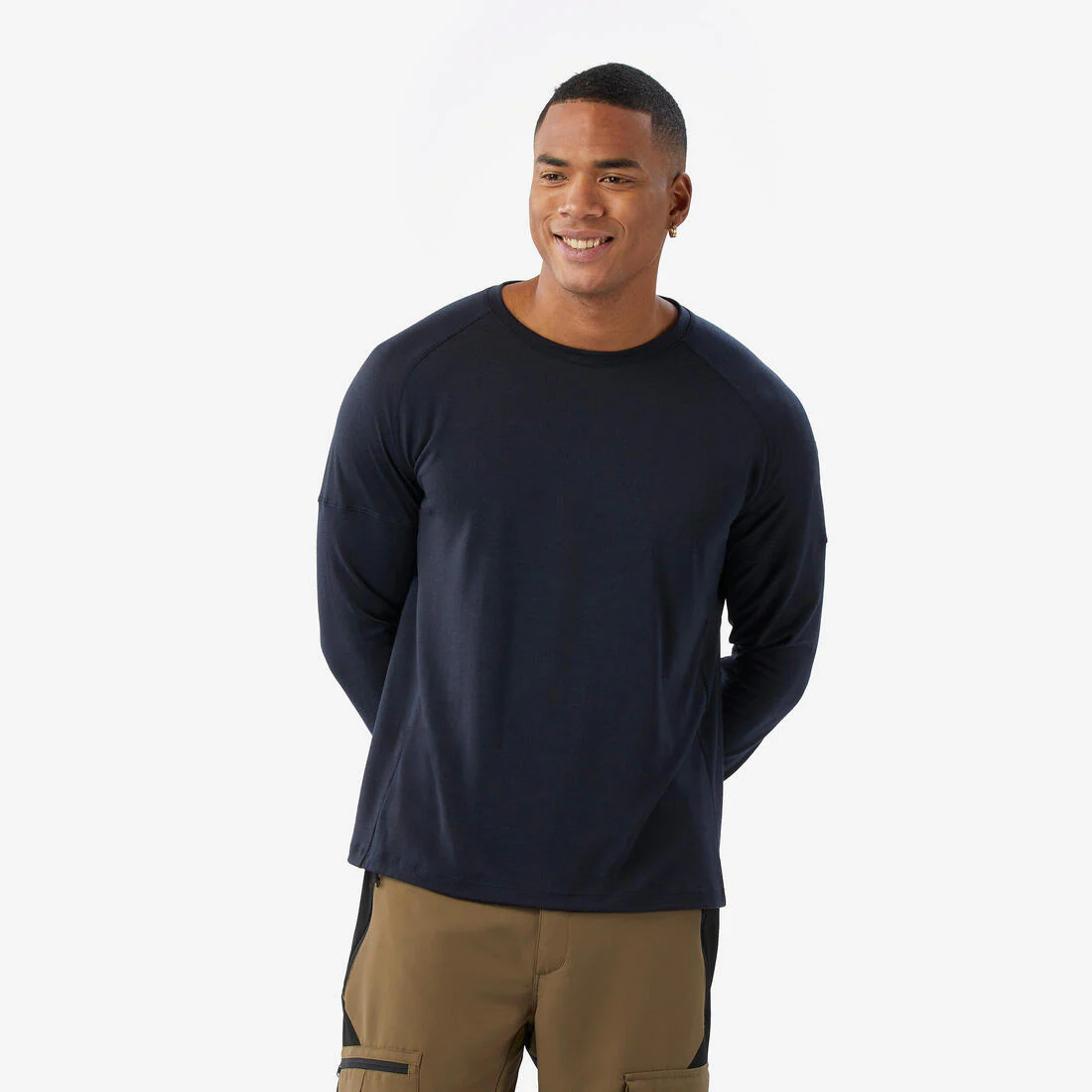 Playera de trekking de manga larga para hombre Merino Resist