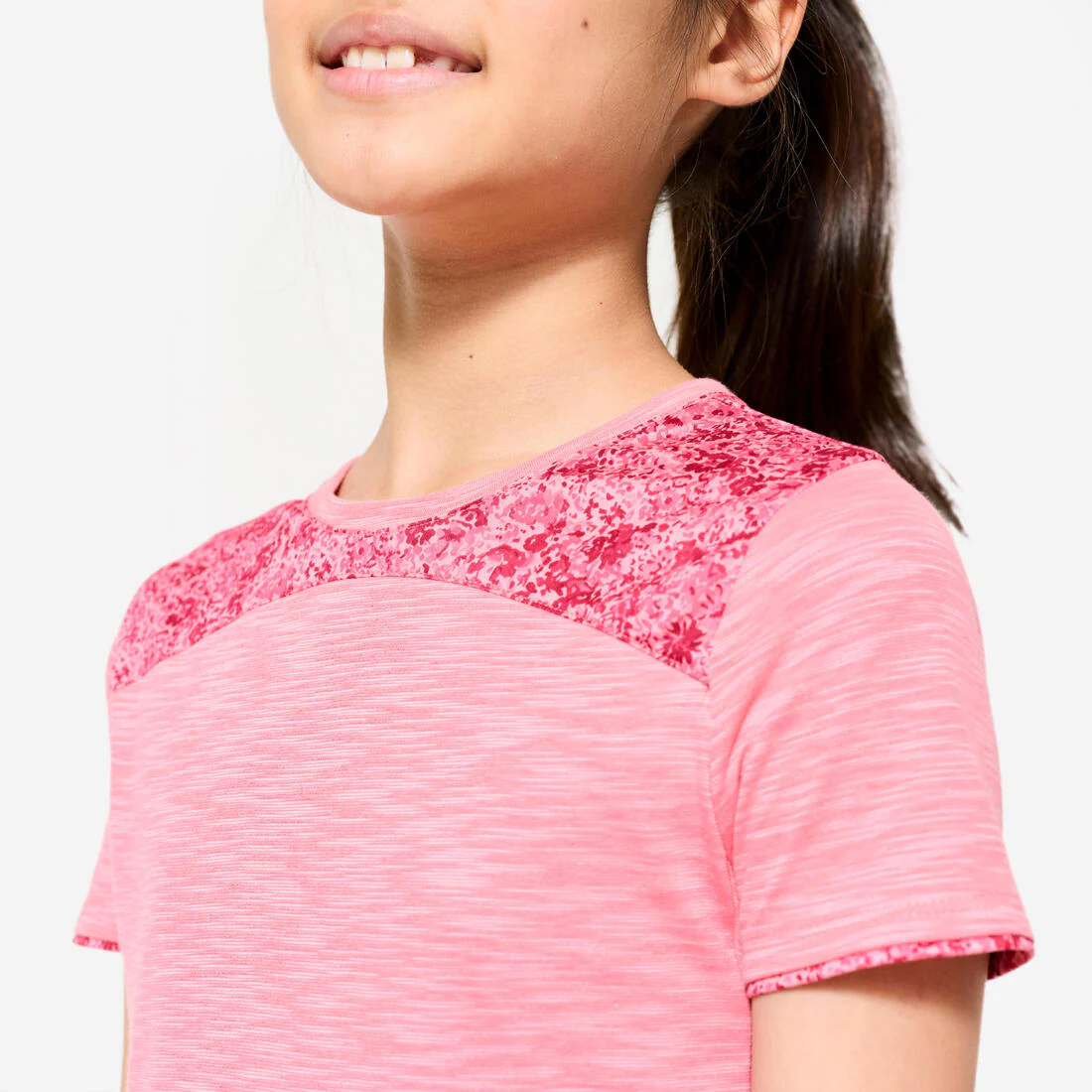 Playera deportiva 2 en 1 rosa con estampado para niños - Image 5