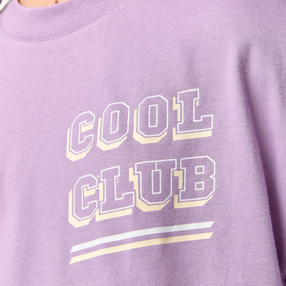 Playera deportiva oversize violeta claro para niños - Image 3