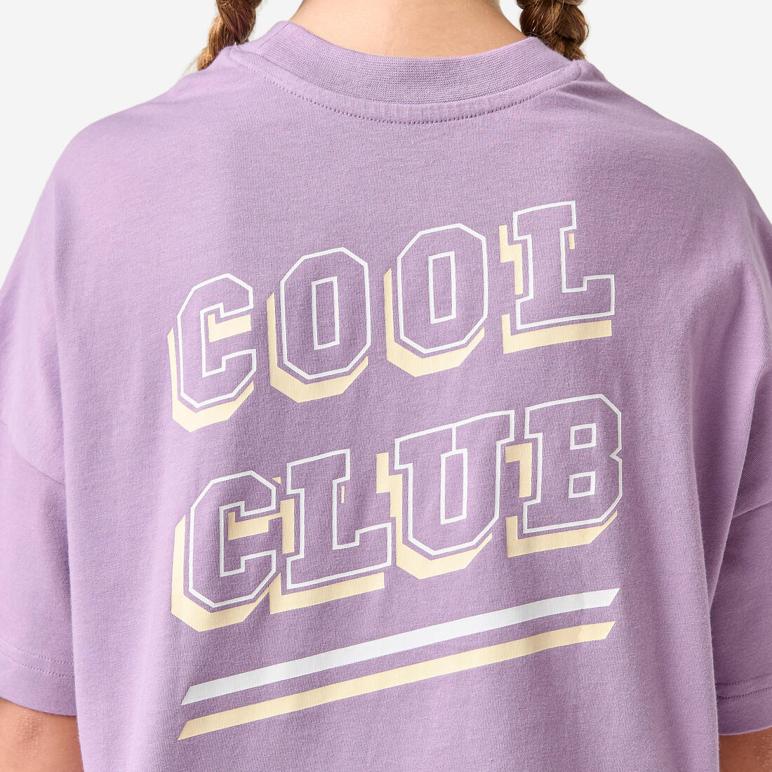 Playera deportiva oversize violeta claro para niños - Image 7