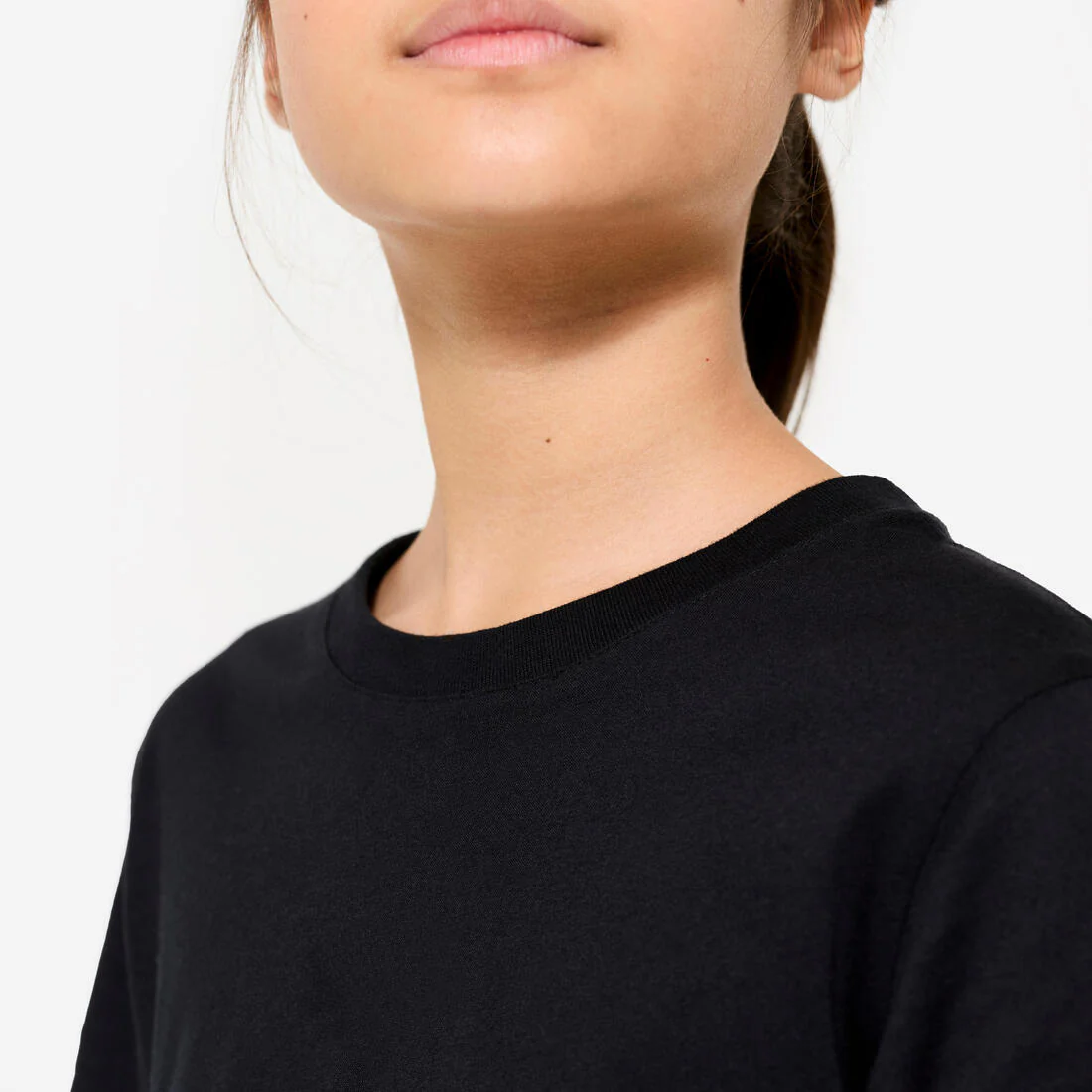 Playera deportiva transpirable negra para niños S500 - Image 6