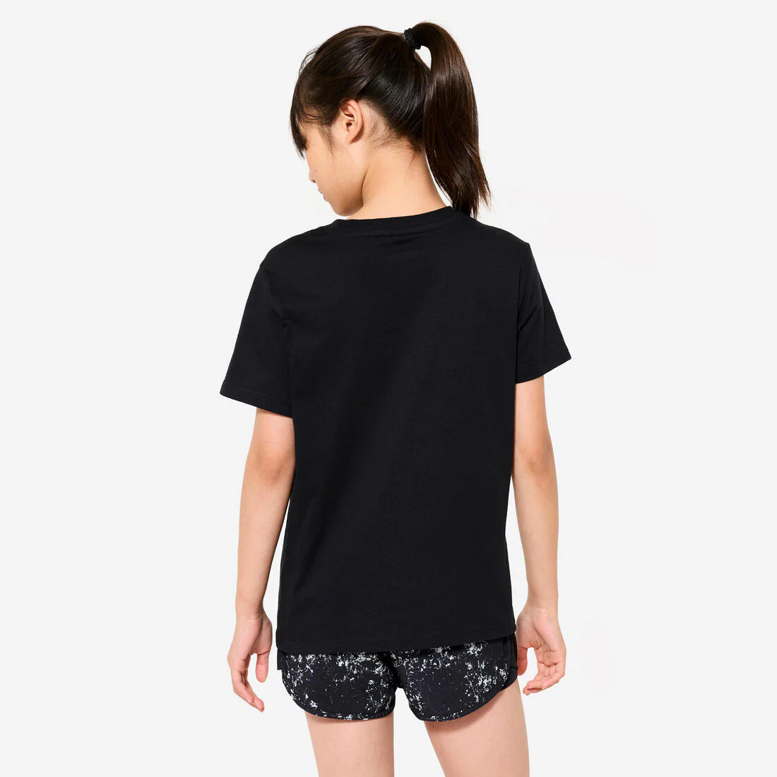 Playera deportiva transpirable negra para niños S500 - Image 8