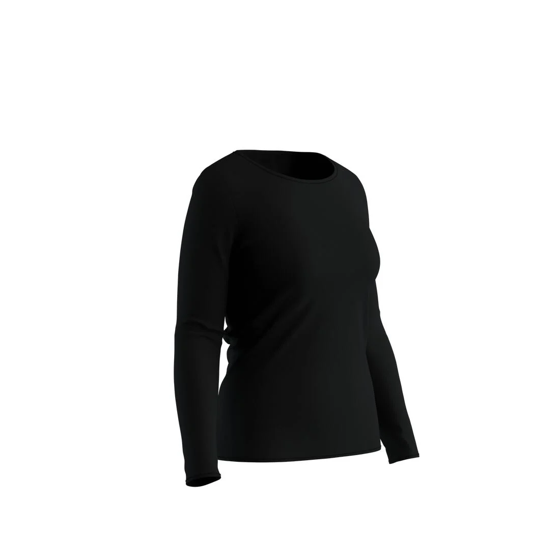 Playera Fitness 100 Mujer Negro Manga Larga - Image 5