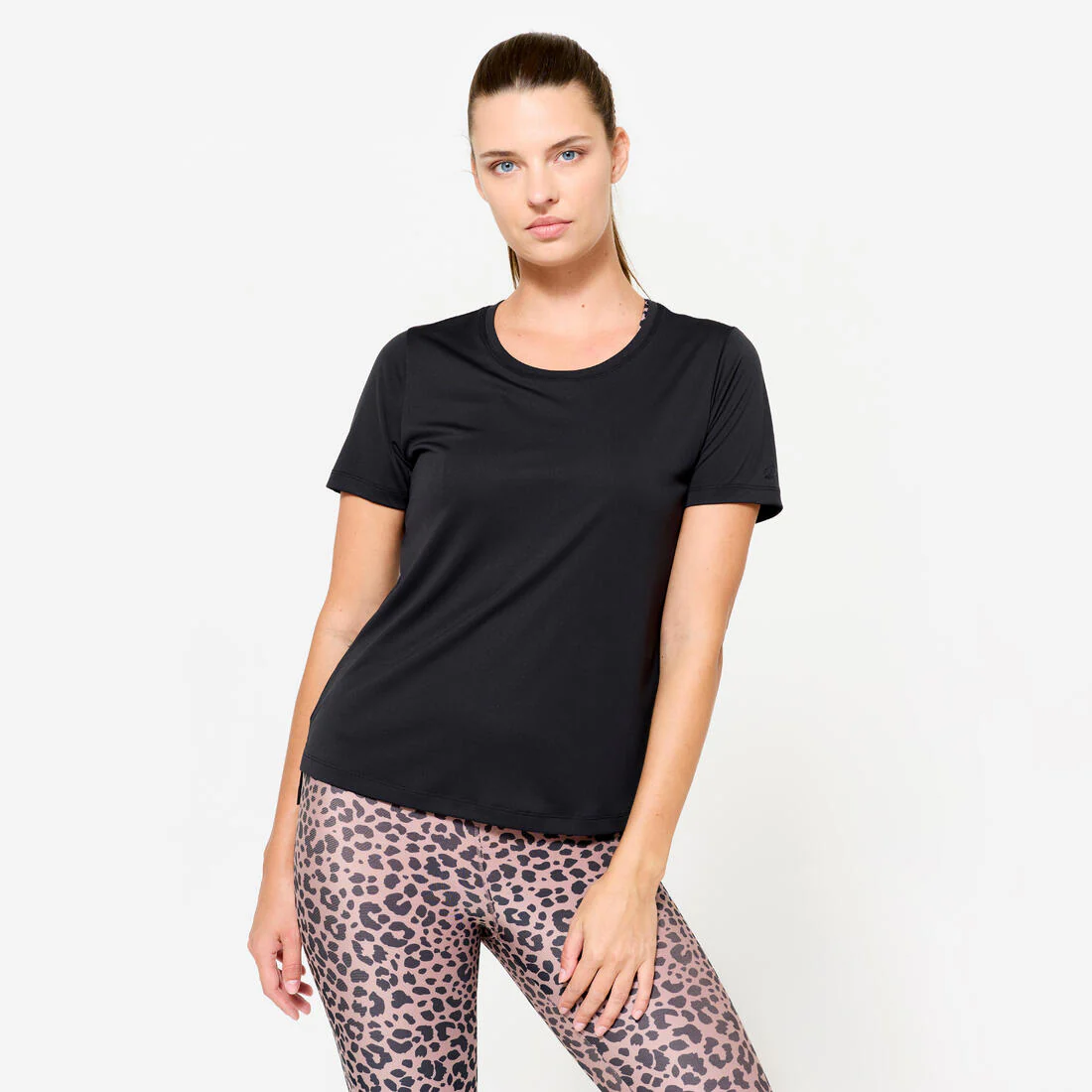 Playera Fitness Cardio Mujer Rosa Claro Manga Corta