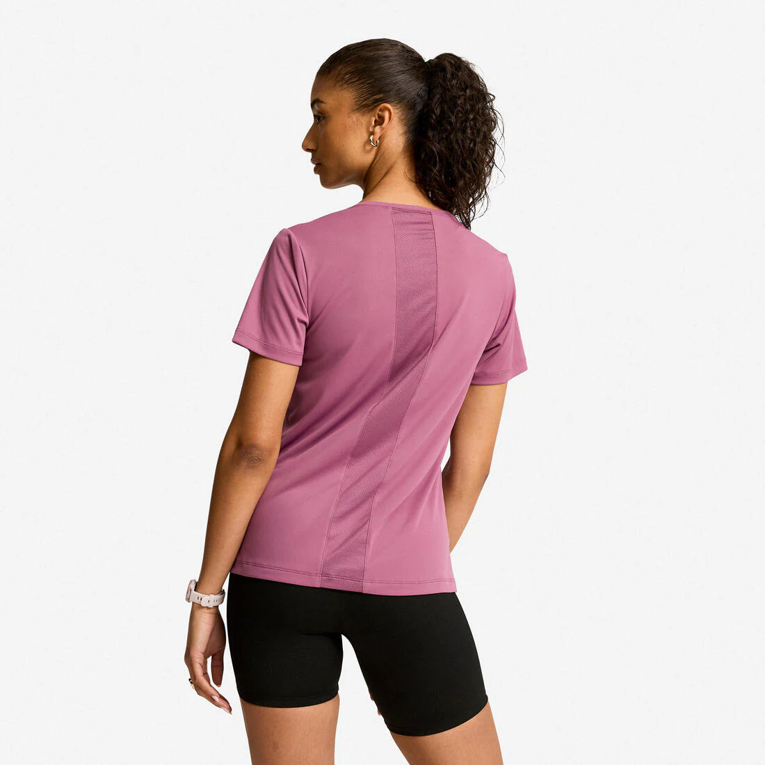 Playera Fitness Cardio Mujer Rosa Claro Manga Corta - Image 10